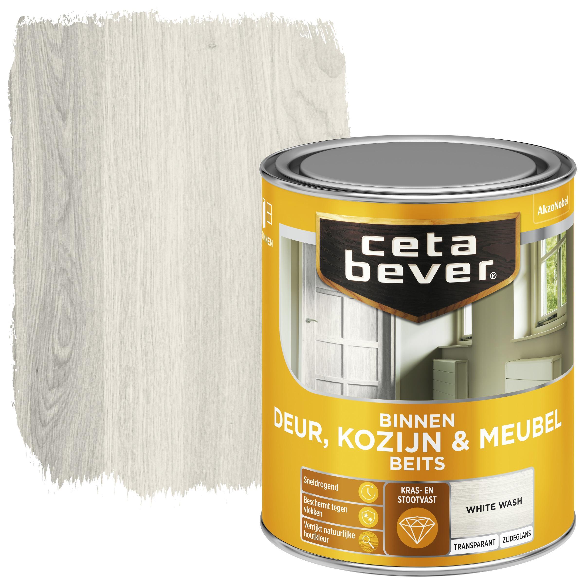 Cetabever deur kozijn & meubelbeits transparant white wash zijdeglans 750 ml