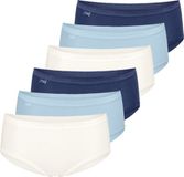sloggi Dames midi slip 6 pack Basic+ blauw
