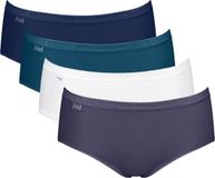 Sloggi Basic+ Midi C4P Dames Onderbroek - BLAUW WIT COMBINATIE