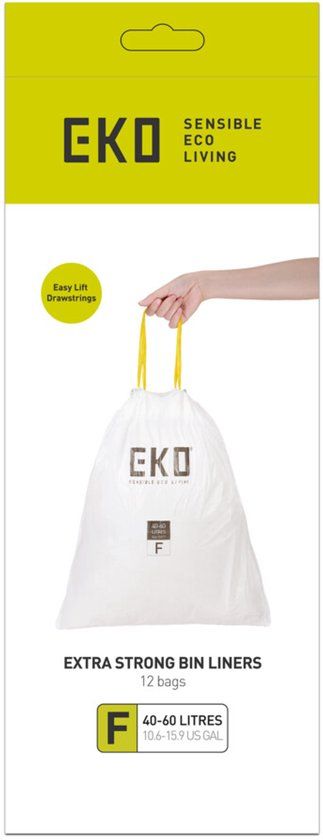 EKO afvalzakken 40-60 liter code F - 12 stuks