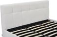 Vente-unique Lit avec rangement tissu blanc 180 x 200 cm