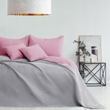 RESTILO Dekbedovertrek 240x260cm - Roze/Grijs - OEKO-TEX