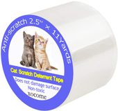 Shenzhen Haorui Industrial Technology Co., Ltd. Ruban anti-rayures pour dressage de chat, protection contre les rayures pour portes 2,5'' x 11 yards protection contre les rayures unilatérale auto-adhésive transparente pour canapé, porte, table, meubles