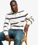 Superdry Homme Polo Rugby Athletic Stripe Coupe Décontractée Blanc Taille : XXL
