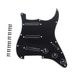 Musiclily 11-gaats SSS Loaded Pickguard met microfoons Dual Hot Rail High Output Set voor Fender Squier Strat elektrische gitaar, 3-laags, zwart