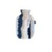 fashy Warmwaterkruik met fleece-overtrek in mamorlook, blauw, 2,0 l