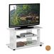 Relaxdays Merkloos TV kast op wielen - 45 x 80 x 40 cm - 2 open vakken - wit