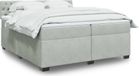 Maison Exclusive - Boxspringbed met matras, lichtgrijs, 200x200 cm, fluweel