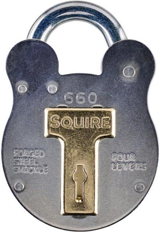 Henry Squire Old English 660 - Hangslot - Gegalvaniseerd staal - Zilver