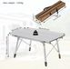 Merkloos / Sans marque Wan GmbH Picknicktafel inklapbaar Wandeltafel hoogte verstelbaar, Campingtafel in aluminium 90x52.2X (45-72) cm