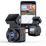 VANTRUE E1 Lite 1080P Mini Dash Cam Auto WiFi Dash Cam Front, Draadloze GPS Autocamera met Spraakbesturing HDR Nachtzicht, 24 uur. Parkeerbewaking, 1,54 inch 160° lusopname max. 512GB