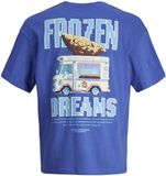 JACK&JONES - JORPIXEL PARADISE TEE SS CREW NECK TG - Bleu - L
