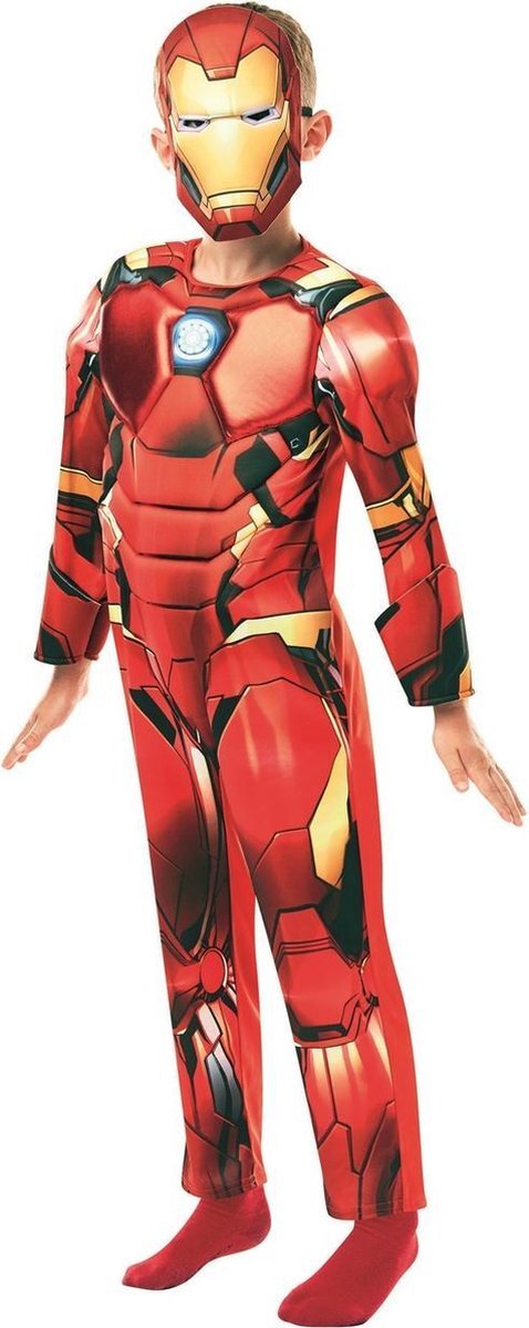 Rubie's 640830M Marvel Avengers Iron Man Deluxe Kinderkostuum, Jongens, 5/6 jaar