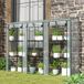 Jardin Serre 3 Étages Avec Étagères, Balcon Abri À 3 Portes Zippées, Dimensions 215x46x151 Cm, Modèle Transparent Pour Plantes
