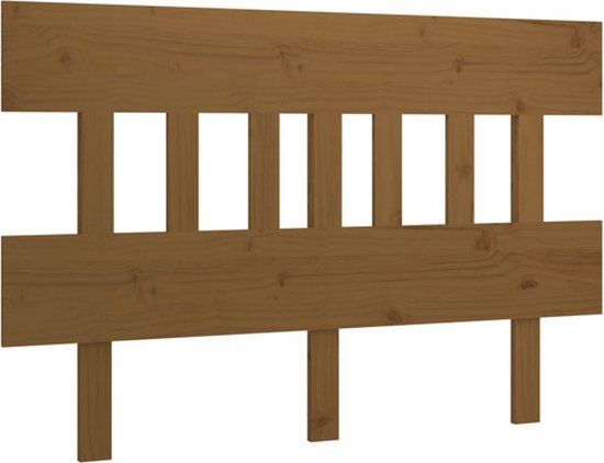 vidaXL Hoofdbord - 138,5x3x81 cm - Massief Grenenhout - Honingbruin