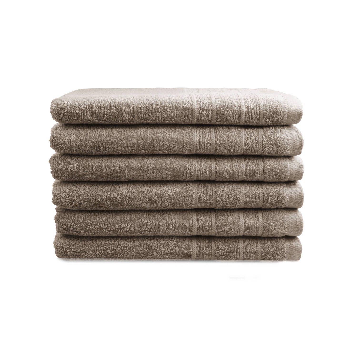 SeaShell Luxor Gastendoekjes - Sand - 6 Stuks - 30x50cm - Hotel Kwaliteit