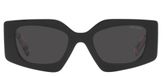 Prada PR 15YS Lunettes de soleil géométriques pour femme, noir, gris, 51 mm