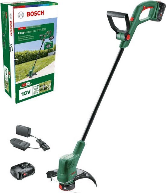 Bosch EasyGrassCut 18V-260 Cordless Grass Trimmer - Includes 2 Batteries