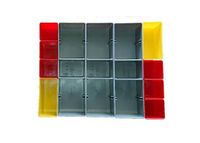 L-BOXX BS Systems Inzetbakset I3 iB 72 - Grijs, Rood, Geel