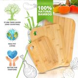 Merkloos 3x Set Houten Snijplanken