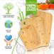 Merkloos 3x Set Houten Snijplanken