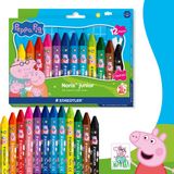 STAEDTLER Peppa Pig x Noris junior waskrijtjes - set 12 st