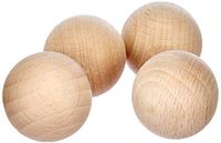 Rayher Houten Ballen, Naturel, 4 Stuks, Diameter 30 mm, Niet Geboord