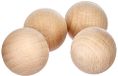 Rayher Houten Ballen, Naturel, 4 Stuks, Diameter 30 mm, Niet Geboord