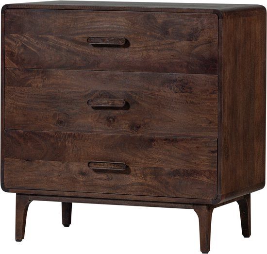 WOOOD Liya Ladekast - Mango Hout - Donkerbruin - 90x90x50