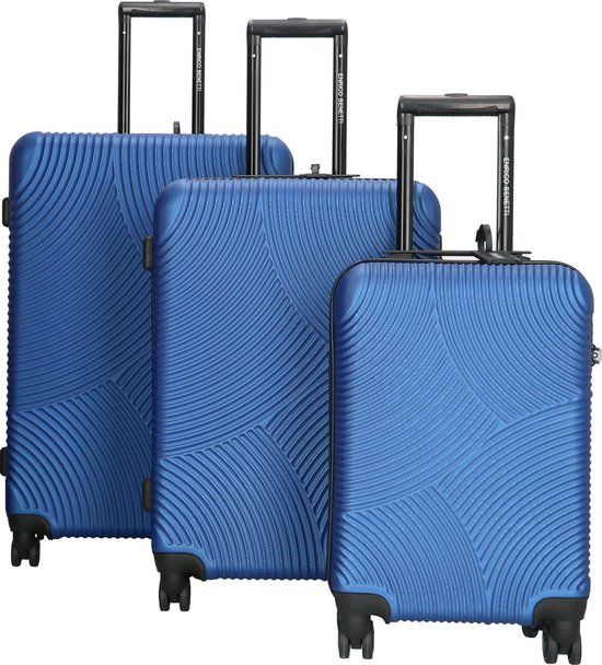 Enrico Benetti Louisville kofferset driedelig - 39040-03 - Blauw