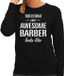 Bellatio Decorations Awesome barber - geweldige kapster / haarstylist cadeau t-shirt zwart dames - beroepen shirts / Moederdag / verjaardag cadeau M