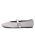 Karl Lagerfeld Ballerina met riempjes zilver