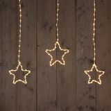 Anna's Collection Wire Star-Curtain 186L90X80 cm Led Classic Warm 5 Strings kerstverlichting
