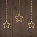 Anna's Collection Wire Star-Curtain 186L90X80 cm Led Classic Warm 5 Strings kerstverlichting