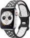 Strap-it Classic Sportbandje - Zwart/Wit - Siliconen - Geschikt voor Apple Watch 38/40/41/42mm