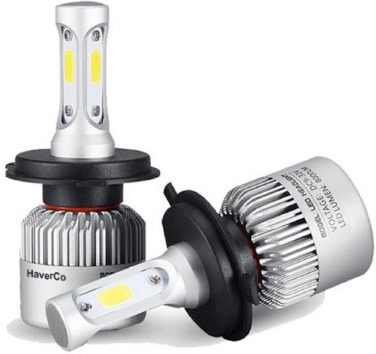 HaverCo LED koplampen set / H4 fitting / Waterproof / 36W 4000 lumen per lamp 8000 totaal