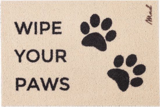 Mad About Mats Cas Door Mat - 50x75cm - Greige - Washable