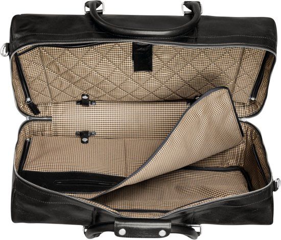 dbramante1928 Aalborg Weekender - Tas - leer met grove nerf - zwart