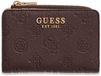 GUESS Blake SLG Zip Around Card Case Brown Logo