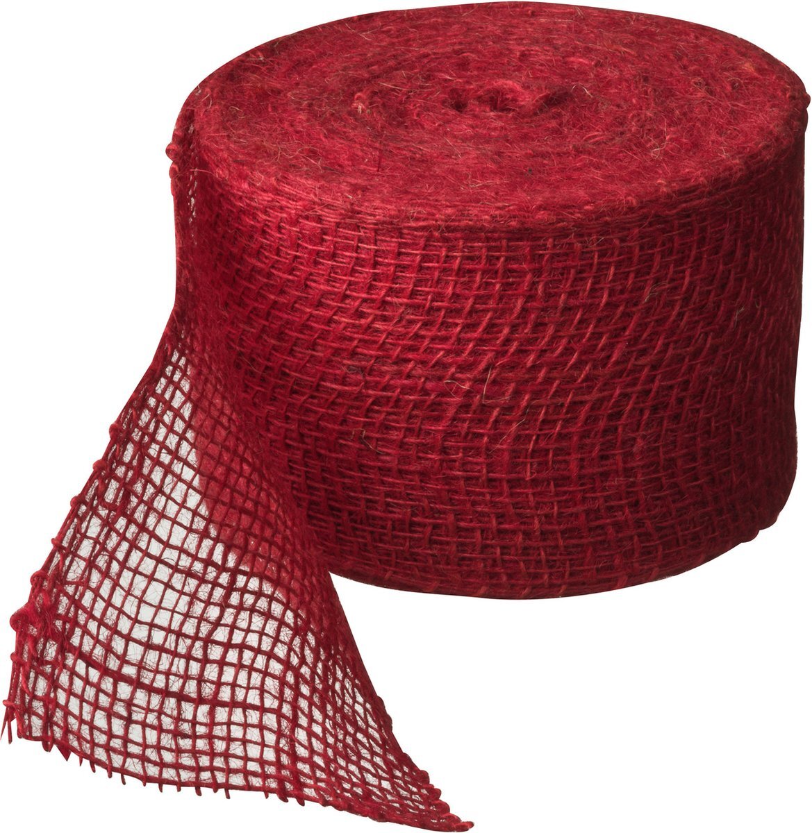 Nature Juteband rood 10 cm x 25 m 220 g/m2