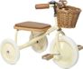 Banwood Trike Tricycle avec barre de poussée et panier | Crème