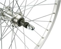 Merkloos / Sans marque Gransier Bike Parts Achterwiel 24 x 1.75 alu vaste as AS26 zilver 25mm freewheel