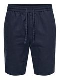 ONLY & SONS Shorts ONSLINUS Regular fit Katoen/Linnen donkerblauw