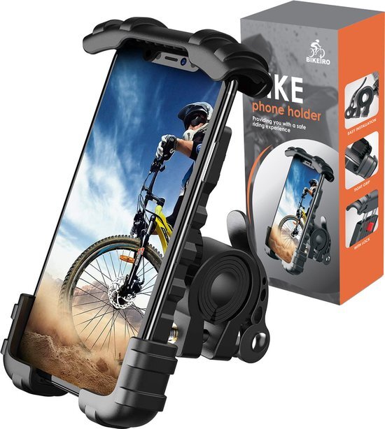 BikePro Universele Telefoonhouder Fiets - 360 graden Rotatie - GSM Houder - Geschikt voor Fiets, E-bike, Scooter, Motor etc.
