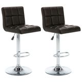 VidaXL Barstoelen 2 stuks kunstleer bruin
