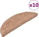 VidaXL Trapmatten 10 st 56x17x3 cm beige halfrond