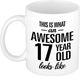 Bellatio Decorations This is what an awesome 17 year old looks like - cadeau koffiemok - beker - 300 ml - verjaardag 17 jaar - kado mok / beker