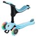 Globber GO UP SPORTY LIGHTS Trottinette, bleu pastel