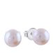 Lucardi Dames Oorbel zoetwaterparel 6mm - Oorbellen - Cadeau - Echt Zilver - Zilverkleurig