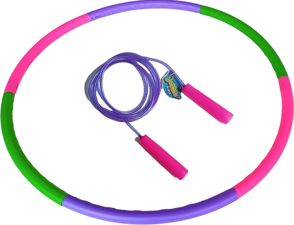 Jobber Toys Jobber Playground Hoela Hoep - Kinderen - Hoepel + Gratis Springtouw